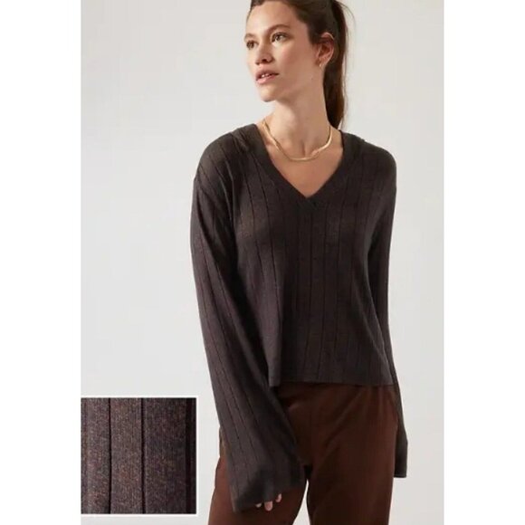 Athleta Harmony Pose Hoodie Sweatshirt Dark Mahogany Heather Size XS SOFT $79 - Picture 16 of 16